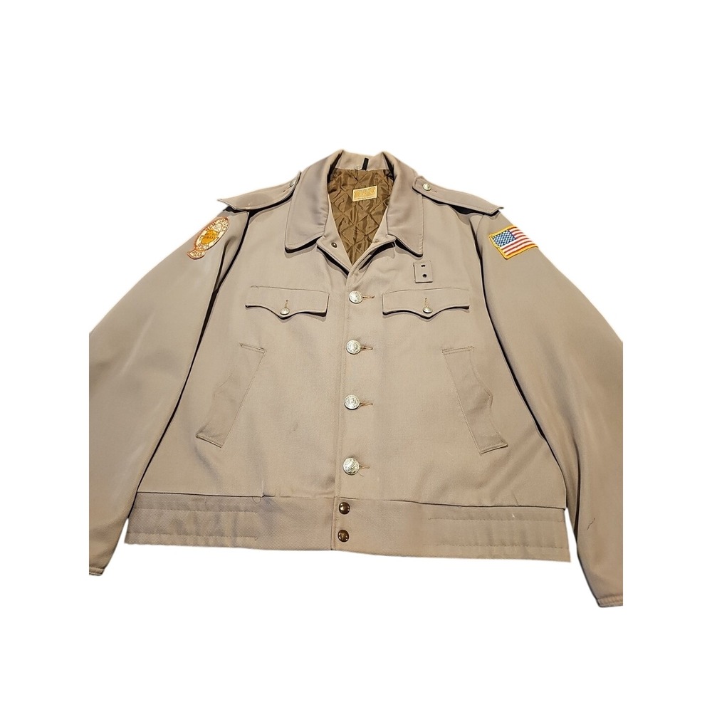 Vintage Capital Tuffy New‎ Symrna Police Jacket Obsolete Full Zip Patches Sz 44 - Picture 3 of 16